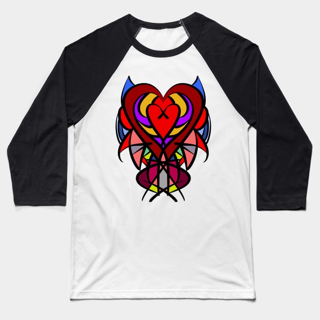 Fangire Heart Baseball T-Shirt by Skye2112